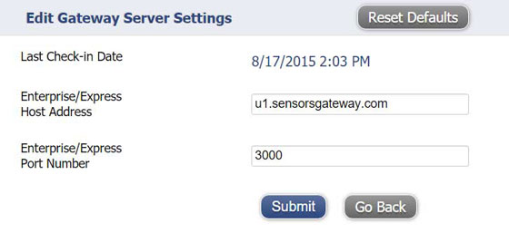 Enter Host Address or IP Address to send data to.