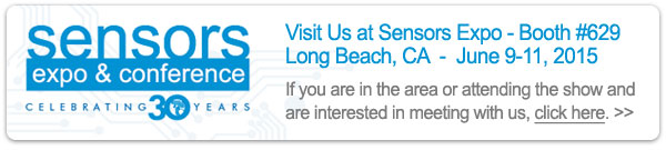 Meet with us at Sensors Expo 2015