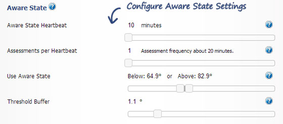 Temperature Sensor - Aware State Settings