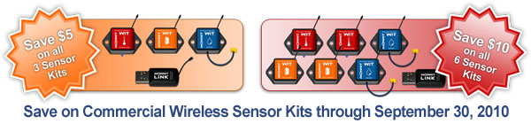 Commercial Wireless Sensor Kits - On Sale Now.