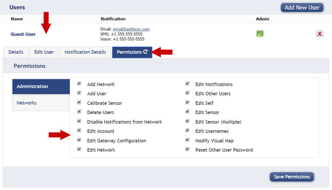 Setting Administrative Permissions in iMonnit Premiere