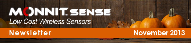MonnitSense Newsletter - November 2013