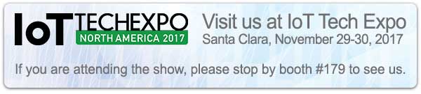 Visit us in booth 179 at IoT Tech Expo in Santa Clara